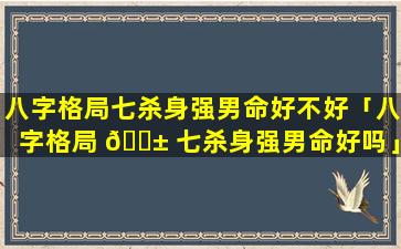 八字格局七杀身强男命好不好「八字格局 🐱 七杀身强男命好吗」